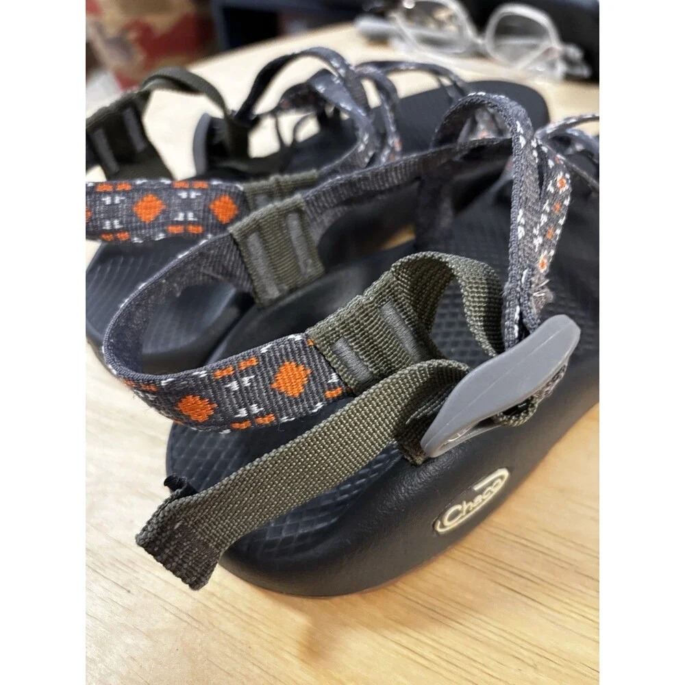 Chaco Z Cloud X2 Creed Golden Womens Sandals Gray Orange Hiking Sport Size 9
